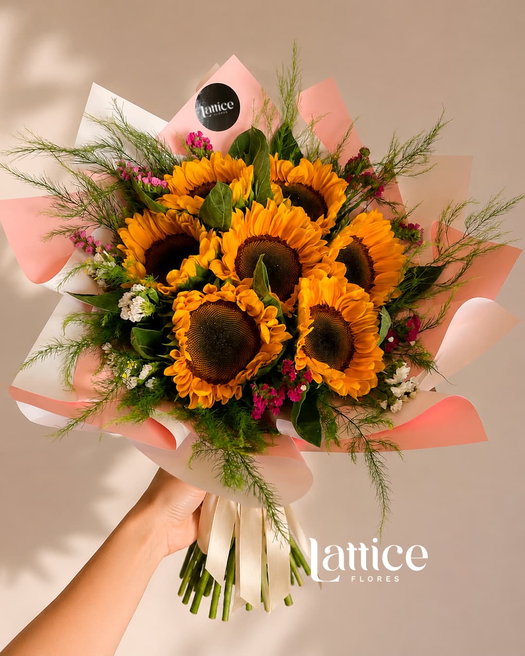 ramo de 8 girasoles